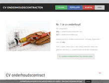 Tablet Screenshot of cvonderhoudscontracten.nl